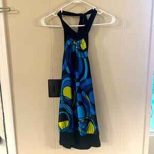 Fleurish silk halter top